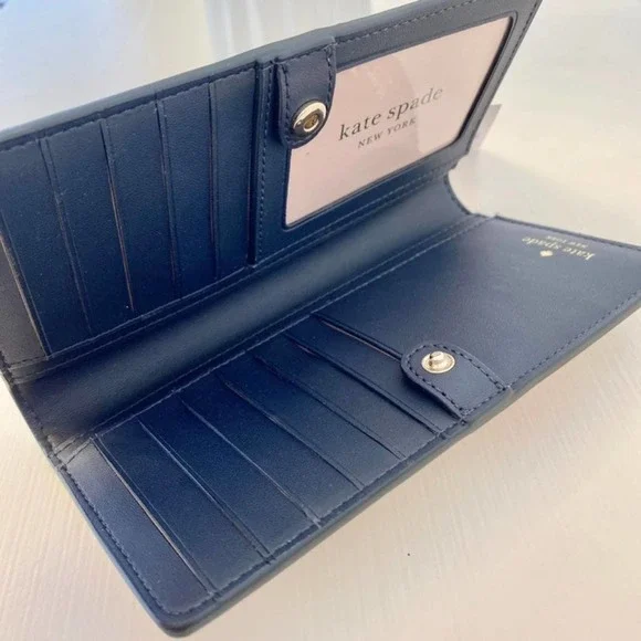 Kate Spade staci large slim bifold wallet dancing cherrie new - Picture 5 of 5